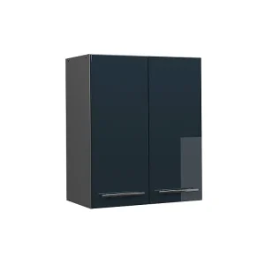 Hangkast donkerblauw hoogglans 60×34.1×72 fame-line Hangkast donkerblauw hoogglans 60×34.1×72 fame-line