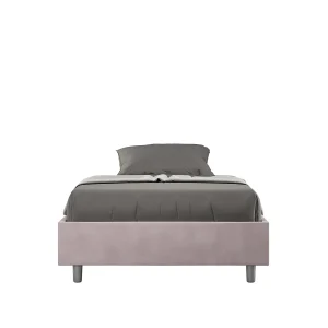 Gestoffeerd Bed 120×200 met lattenbodem microvezel lila Azelia Gestoffeerd Bed 120×200 met lattenbodem microvezel lila Azelia