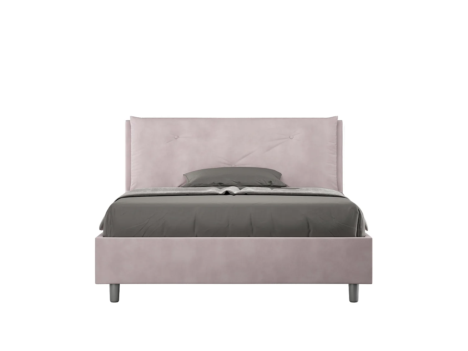 Gestoffeerd bed 140x210 met lattenbodem microvezel lila Appia Large