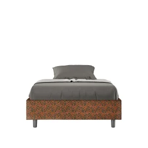Gestoffeerd Bed 120×190 met lattenbodem stof Era 4 oranje Azelia Gestoffeerd Bed 120×190 met lattenbodem stof Era 4 oranje Azelia