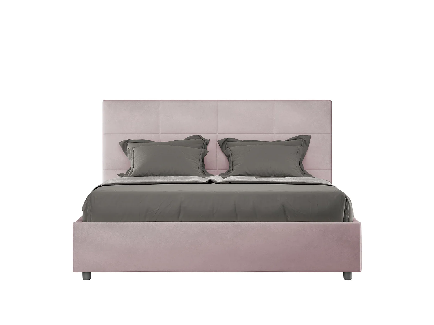 Gestoffeerd Bed 140x190 zonder lattenbodem microvezel lila Mika