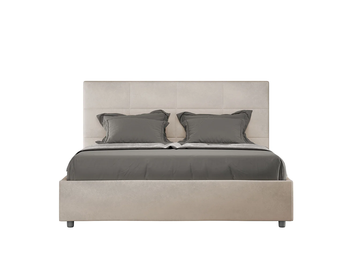 Gestoffeerd Bed 140x200 zonder lattenbodem microvezel zand Mika