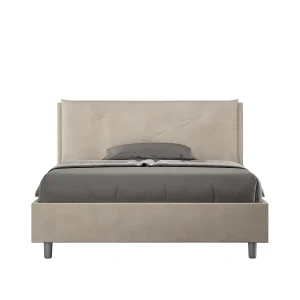 Gestoffeerd Bed 140×210 zonder lattenbodem microvezel zand Appia Large