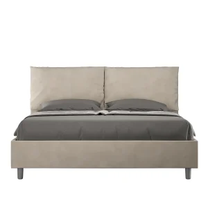 Gestoffeerd Bed 160×190 met lattenbodem microvezel zand Antea Gestoffeerd Bed 160×190 met lattenbodem microvezel zand Antea