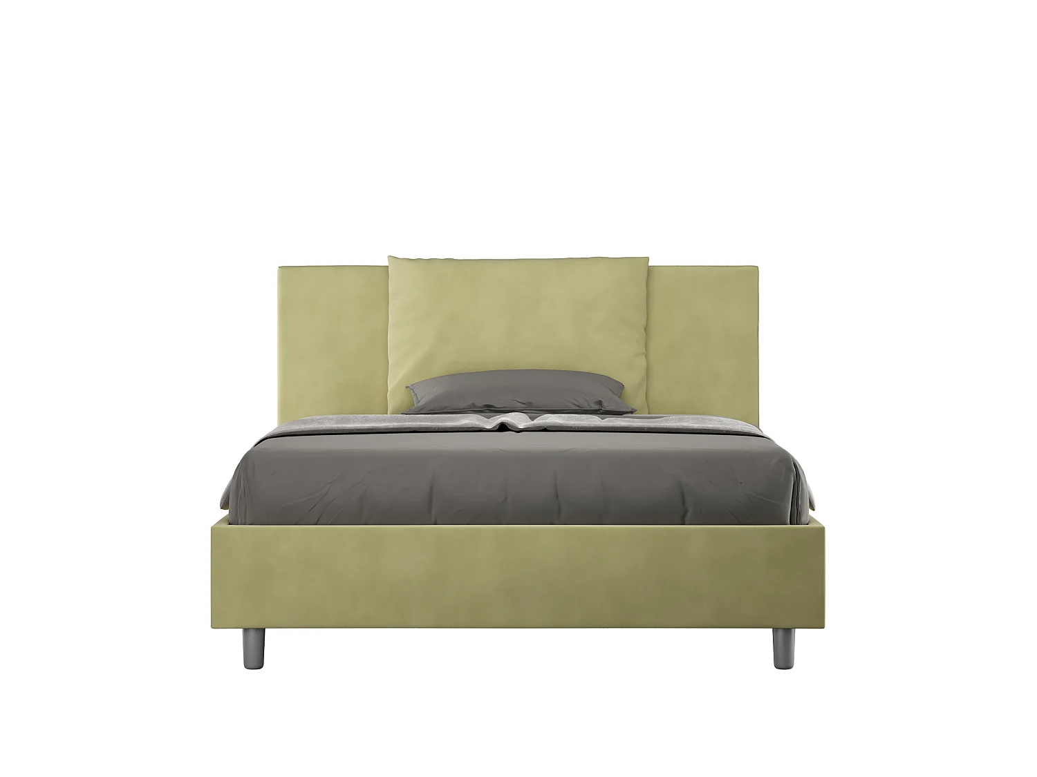 Gestoffeerd Bed 140x200 met lattenbodem microvezel groen Antea