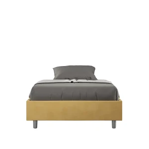 Gestoffeerd Bed 140×200 met opbergruimte microvezel oker Azelia Gestoffeerd Bed 140×200 met opbergruimte microvezel oker Azelia