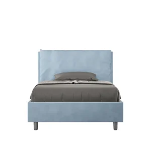 Gestoffeerd Bed 120×200 zonder lattenbodem microvezel lichtblauw Antea Large Gestoffeerd Bed 120×200 zonder lattenbodem microvezel lichtblauw Antea Large