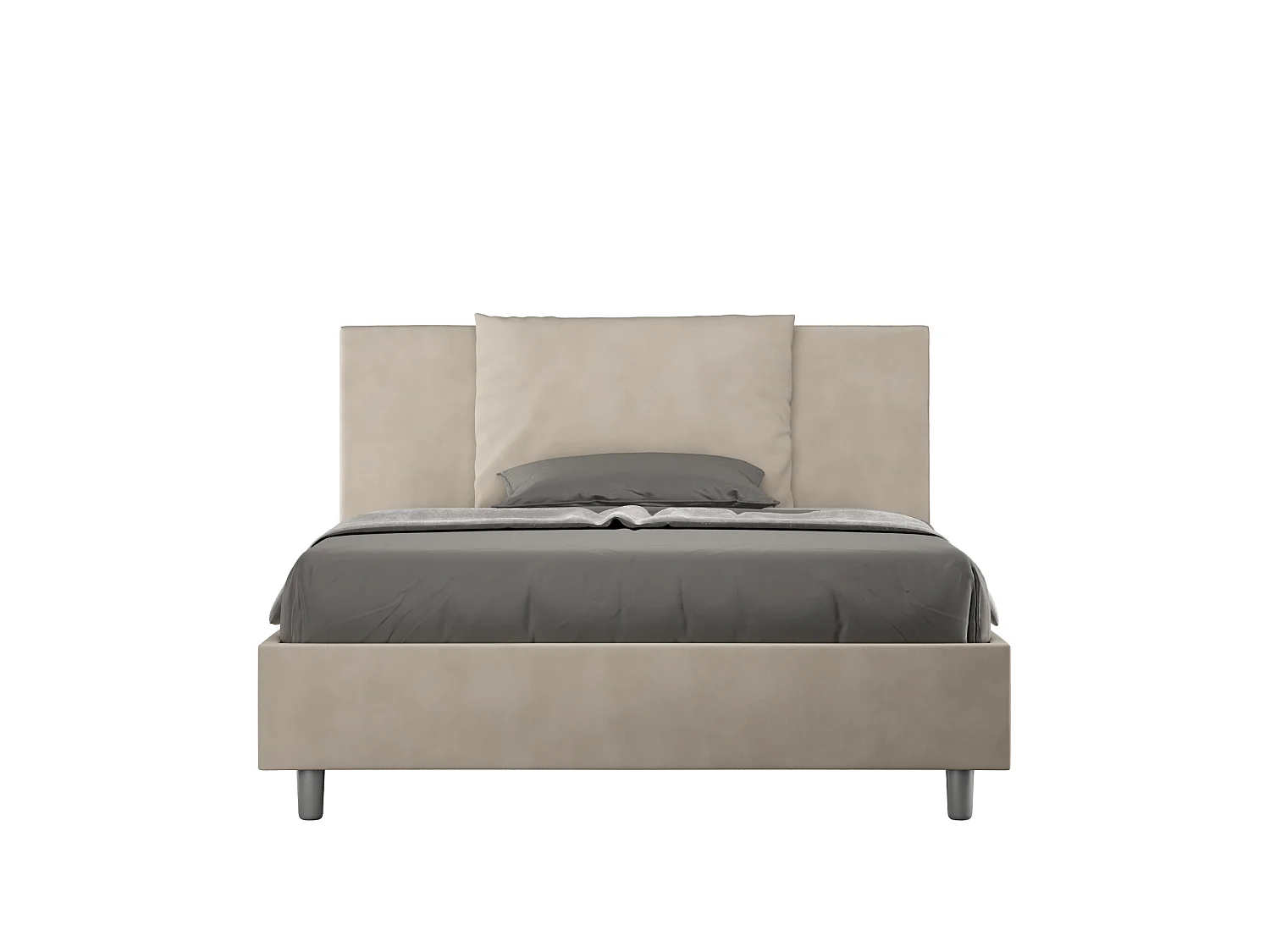 Gestoffeerd Bed 140x190 met lattenbodem microvezel zand Antea