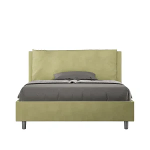 Gestoffeerd Bed 140×190 zonder lattenbodem microvezel groen Antea Large Gestoffeerd Bed 140×190 zonder lattenbodem microvezel groen Antea Large