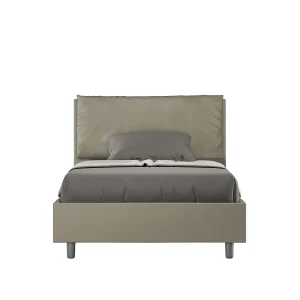 Gestoffeerd bed 120×210 met lattenbodem kunstleer cappuccino Antea Large Gestoffeerd bed 120×210 met lattenbodem kunstleer cappuccino Antea Large