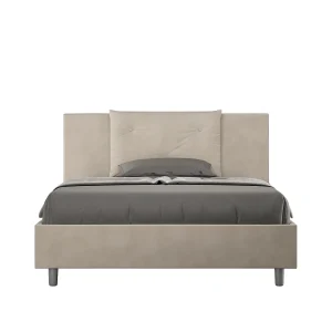 Gestoffeerd Bed 140×200 zonder lattenbodem microvezel zand Appia Gestoffeerd Bed 140×200 zonder lattenbodem microvezel zand Appia