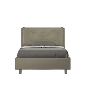 Gestoffeerd bed 120×190 met lattenbodem kunstleer cappuccino Annalisa Large Gestoffeerd bed 120×190 met lattenbodem kunstleer cappuccino Annalisa Large