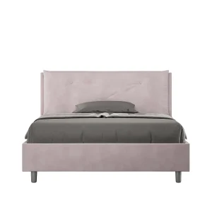Gestoffeerd Bed 140×210 zonder lattenbodem microvezel lila Appia Large Gestoffeerd Bed 140×210 zonder lattenbodem microvezel lila Appia Large