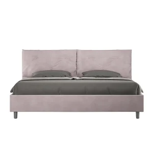 Gestoffeerd Bed 200×210 zonder lattenbodem microvezel lila Appia Large