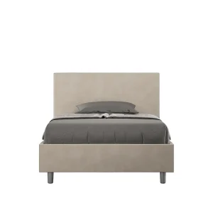 Gestoffeerd Bed 120×210 zonder lattenbodem microvezel zand Adele Gestoffeerd Bed 120×210 zonder lattenbodem microvezel zand Adele