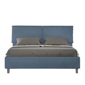 Gestoffeerd Bed 160×190 met opbergruimte microvezel blauw Mados Gestoffeerd Bed 160×190 met opbergruimte microvezel blauw Mados