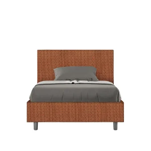 Gestoffeerd Bed 120×200 met lattenbodem stof Labirinto 4 oranje Adele Gestoffeerd Bed 120×200 met lattenbodem stof Labirinto 4 oranje Adele