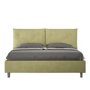Gestoffeerd Bed 160×190 met opbergruimte microvezel groen Appia Gestoffeerd Bed 160×190 met opbergruimte microvezel groen Appia