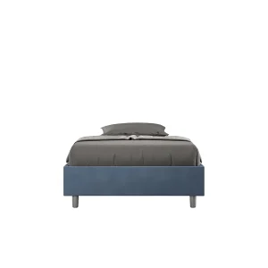 Gestoffeerd Bed 120×190 met opbergruimte microvezel blauw Azelia Gestoffeerd Bed 120×190 met opbergruimte microvezel blauw Azelia