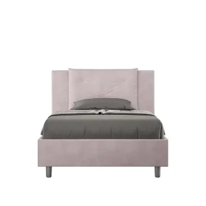 Gestoffeerd Bed 120×190 met lattenbodem microvezel lila Appia Gestoffeerd Bed 120×190 met lattenbodem microvezel lila Appia