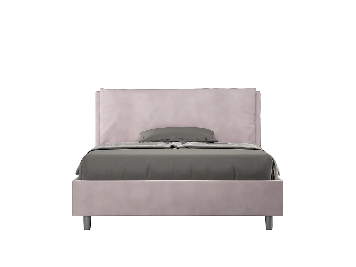 Gestoffeerd bed 140x190 met opbergruimte microvezel lila Antea Large
