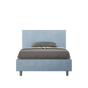 Gestoffeerd Bed 120×200 met opbergruimte microvezel lichtblauw Adele Gestoffeerd Bed 120×200 met opbergruimte microvezel lichtblauw Adele