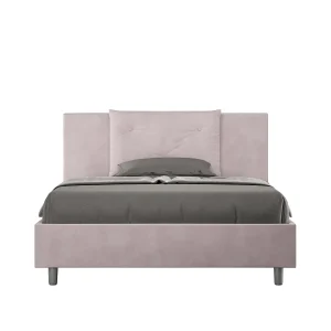 Gestoffeerd Bed 140×210 met lattenbodem microvezel lila Appia