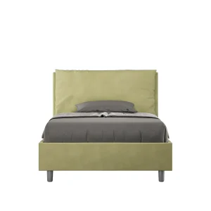 Gestoffeerd Bed 120×190 zonder lattenbodem microvezel groen Antea Large
