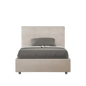 Gestoffeerd Bed 120×190 met opbergruimte microvezel zand Mika Gestoffeerd Bed 120×190 met opbergruimte microvezel zand Mika