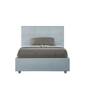 Gestoffeerd Bed 120×200 met opbergruimte microvezel lichtblauw Mika Gestoffeerd Bed 120×200 met opbergruimte microvezel lichtblauw Mika