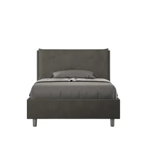Gestoffeerd bed 120×200 met opbergruimte microvezel grijs Appia Large Gestoffeerd bed 120×200 met opbergruimte microvezel grijs Appia Large