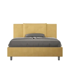 Gestoffeerd Bed 140×200 met opbergruimte microvezel oker Appia Gestoffeerd Bed 140×200 met opbergruimte microvezel oker Appia