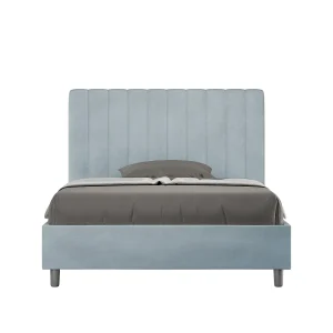 Gestoffeerd Bed 120×190 met opbergruimte microvezel lichtblauw Agueda Gestoffeerd Bed 120×190 met opbergruimte microvezel lichtblauw Agueda