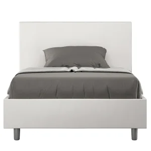 Gestoffeerd bed 120×200 met opbergruimte kunstleer wit Adele Gestoffeerd bed 120×200 met opbergruimte kunstleer wit Adele