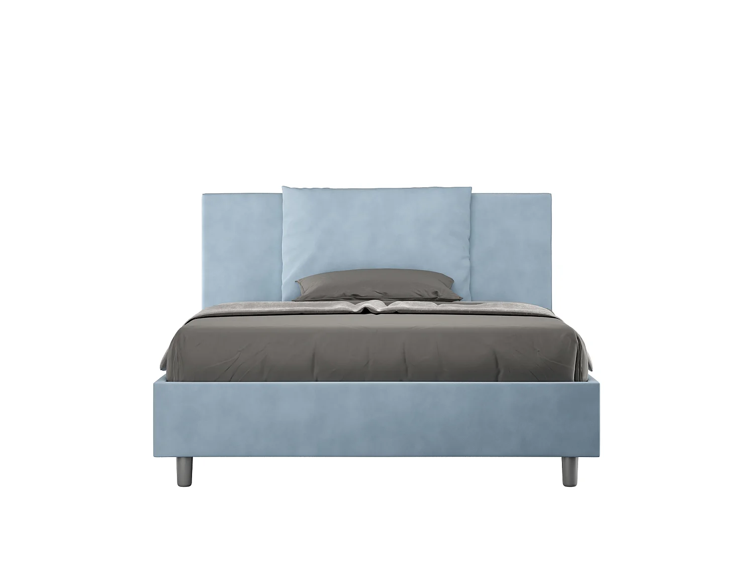Gestoffeerd Bed 140x200 met opbergruimte microvezel lichtblauw Antea