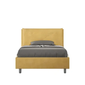 Gestoffeerd bed 120×200 met opbergruimte microvezel oker Appia Large Gestoffeerd bed 120×200 met opbergruimte microvezel oker Appia Large