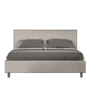 Gestoffeerd Bed 160×190 zonder lattenbodem stof Labirinto 01 wit Adele