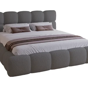 Gestoffeerd bed 140×200 Lucca – bed met opbergruimte, bouclé, lattenbodem – Grijs (Lambi 12) Gestoffeerd bed 140×200 Lucca – bed met opbergruimte, bouclé, lattenbodem – Grijs (Lambi 12)