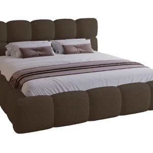 Gestoffeerd bed 140×200 Lucca – bed met opbergruimte, bouclé, lattenbodem – Bruin (Lambi 4) Gestoffeerd bed 140×200 Lucca – bed met opbergruimte, bouclé, lattenbodem – Bruin (Lambi 4)