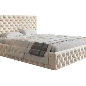 Gestoffeerd bed 140×200 Furis, glamourstijl – Tweepersoonsbed 140×200 cm – fluwelen Beige (Amor Velvet 4304) Gestoffeerd bed 140×200 Furis, glamourstijl – Tweepersoonsbed 140×200 cm – fluwelen Beige (Amor Velvet 4304)