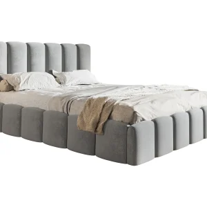 Gestoffeerd bed 140×200 Palermo met lattenbodem – opbergruimte, fluwelen Lichtgrijs (Jasmine 90) Gestoffeerd bed 140×200 Palermo met lattenbodem – opbergruimte, fluwelen Lichtgrijs (Jasmine 90)