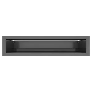 Grafietkleurig ventilatierooster voor open haard – Loft 90×400 Grafietkleurig ventilatierooster voor open haard – Loft 90×400