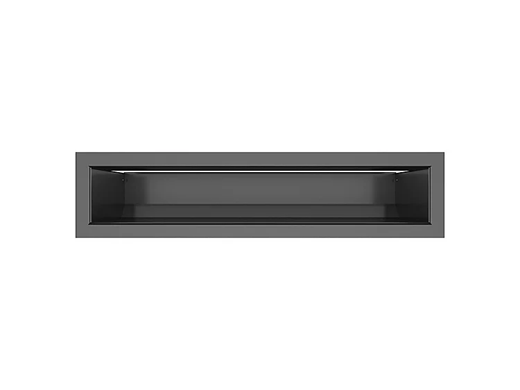 Grafietkleurig ventilatierooster voor open haard - Loft 90x400