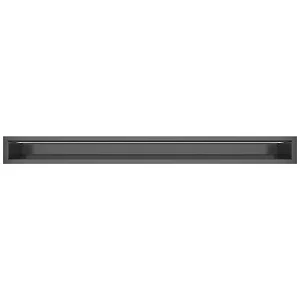 Grafietkleurig ventilatierooster voor open haard – Loft 90×1000 Grafietkleurig ventilatierooster voor open haard – Loft 90×1000