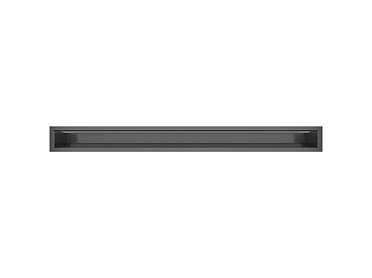 Grafietkleurig ventilatierooster voor open haard - Loft 90x1000