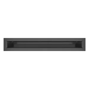 Grafietkleurig ventilatierooster voor open haard – Loft 60×400
