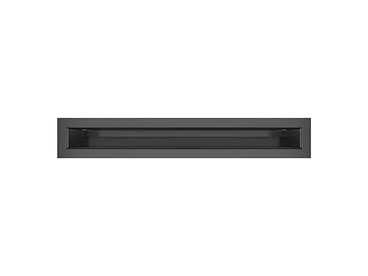 Grafietkleurig ventilatierooster voor open haard - Loft 60x400