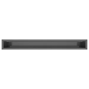 Grafietkleurig ventilatierooster voor open haard – Loft 90×800 Grafietkleurig ventilatierooster voor open haard – Loft 90×800