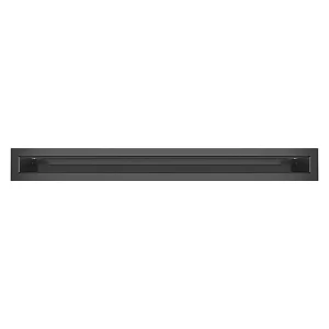 Grafietkleurig ventilatierooster voor open haard – Loft 60×600 Grafietkleurig ventilatierooster voor open haard – Loft 60×600