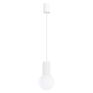 Hanglamp HALO modern van – 1 lichtbronnen – L.12 x H.120 cm – wit Hanglamp HALO modern van – 1 lichtbronnen – L.12 x H.120 cm – wit